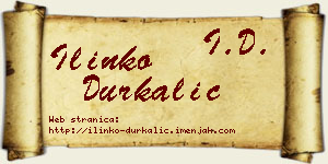 Ilinko Durkalić vizit kartica